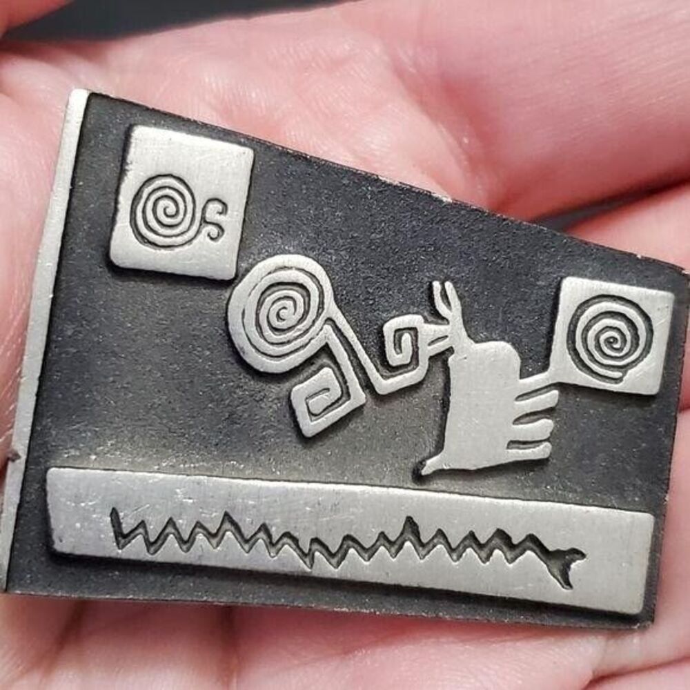 Urban Fetishes silver tone brooch 1998